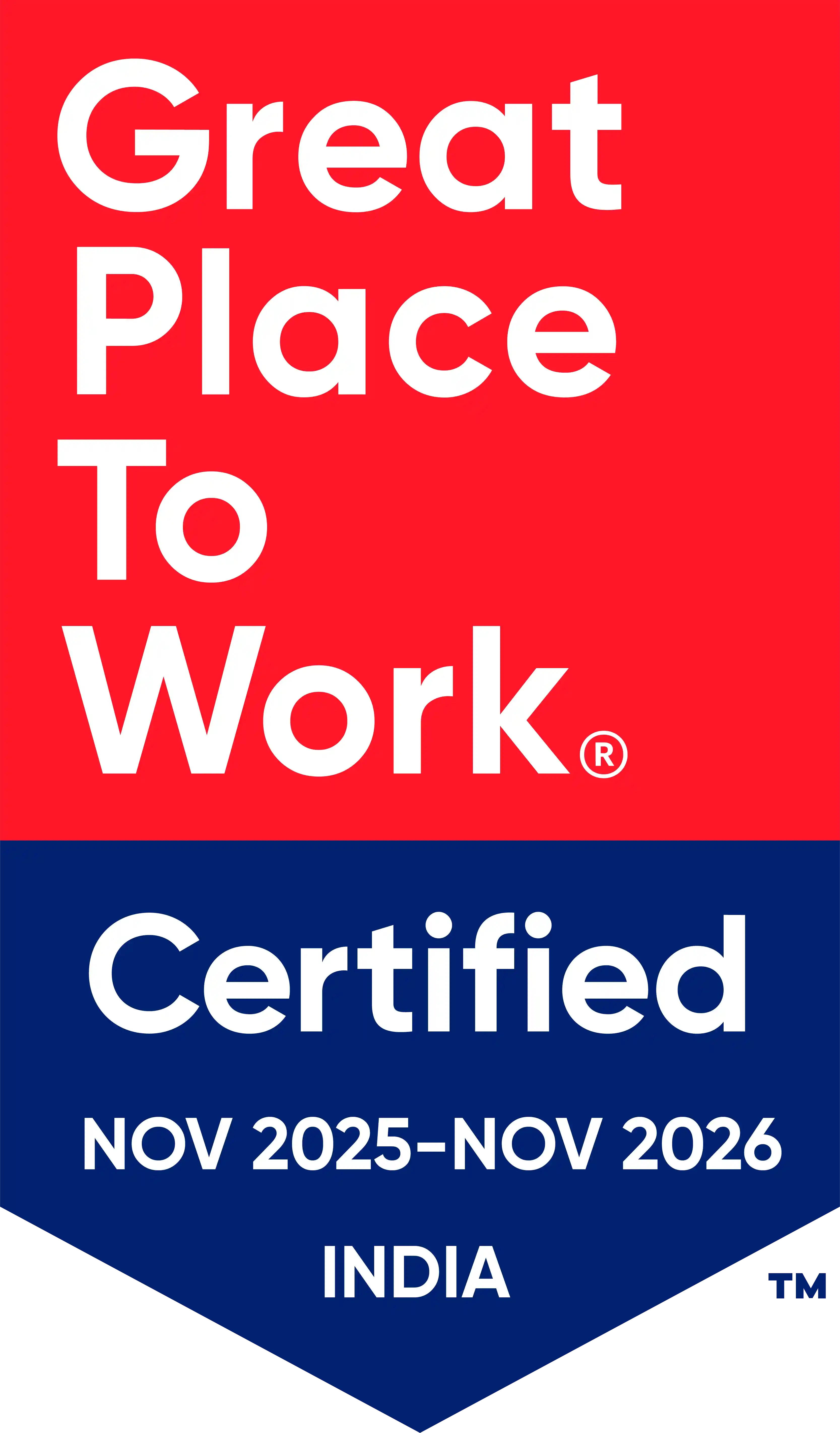 Great Place to Work Certified 2025–26